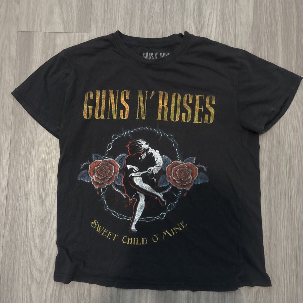Guns N Roses T Shirt Medium Black Sweet Child O’ Mine Rock Band Tee c1